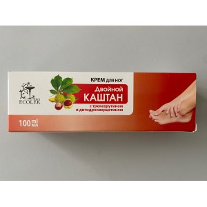 Kremas kojoms "Dvigubas kaštonas" su trokserutinu 100ml